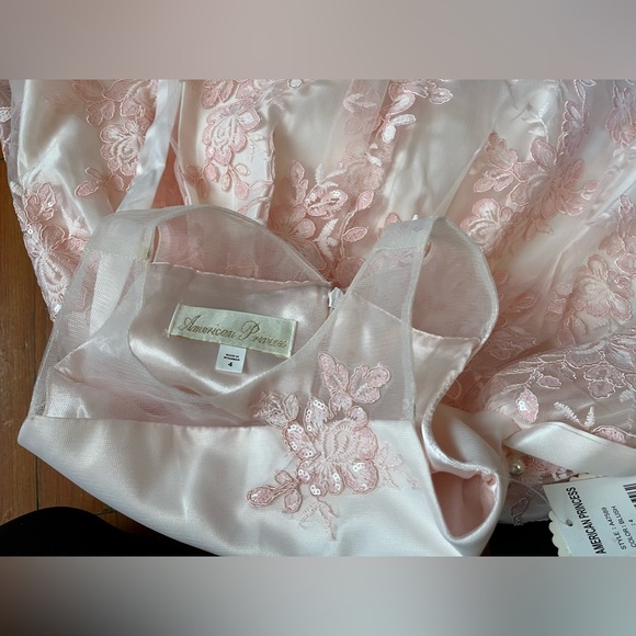 American Princess Size 4 Layered Lacy Dress Pink Easter Pink Graduation NWT - Picture 11 of 14